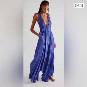 Free People Deep Blue Maxi Dress